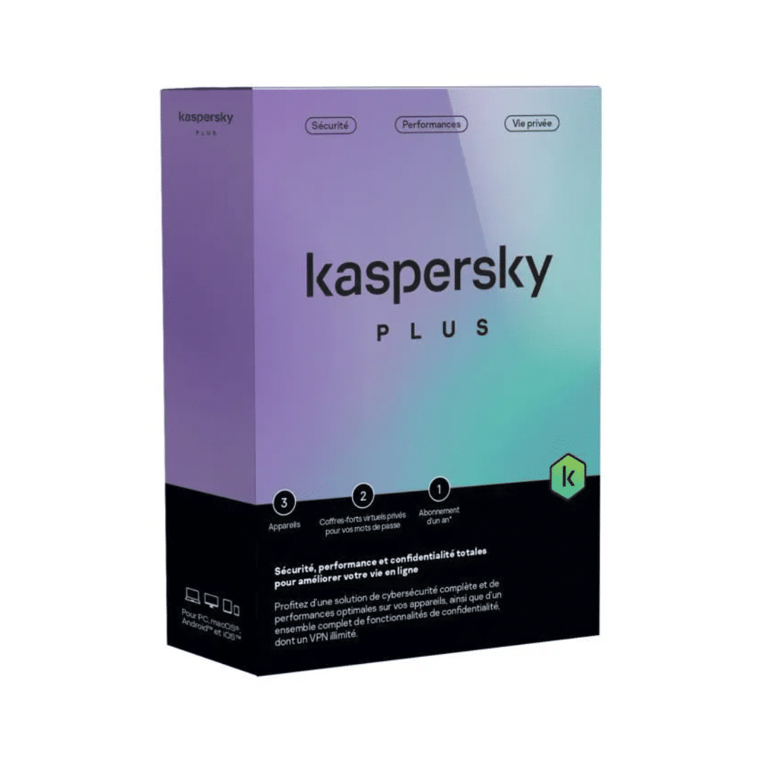 Kaspersky Plus Antivirus 3 Postes 1 An Kl10428Bcfs 25Ffp_Ma — Connecto au Maroc | Connecto.ma